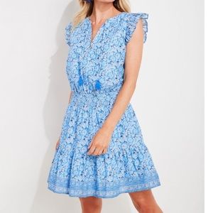 Vineyard Vines Smocked Waist Dress Jake Blue size M NWT